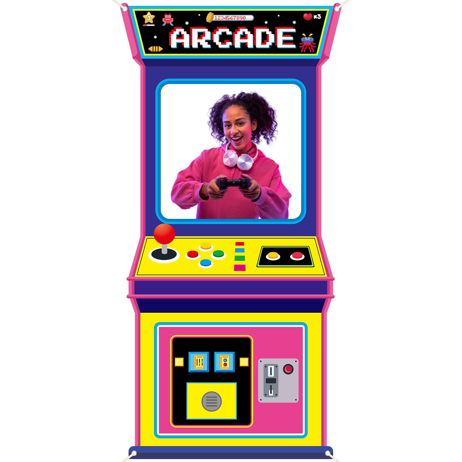 Retro Gaming Decor - Retro Video Gaming Fabric Arcade Game
