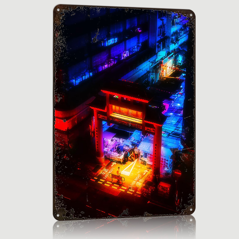 Retro Gaming Market - Hong Kong Blue Market Poster Customized