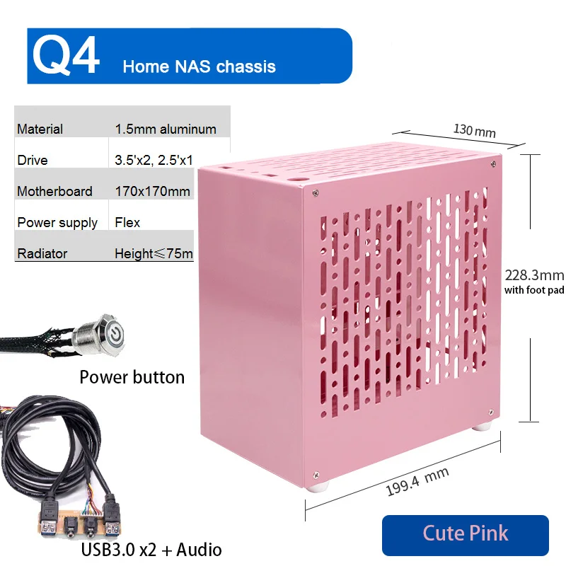 Retro Gaming Pc Case - ARSYLID Q4 Home Nas Aluminum Chassis