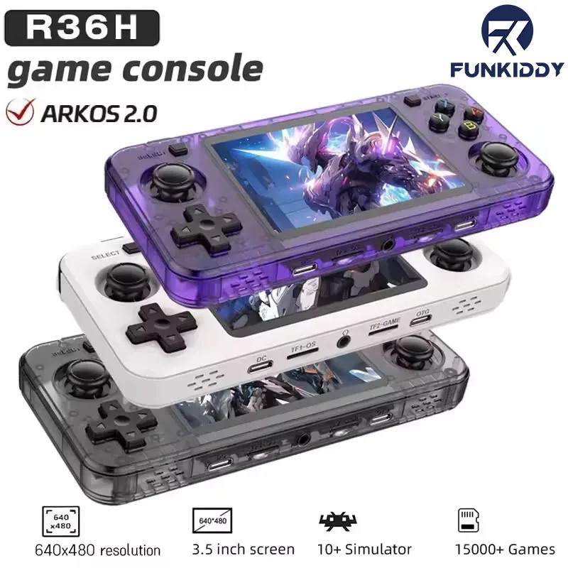 Retro Gaming Device Handheld - FUNKIDDY New R36H Retro Handheld Game