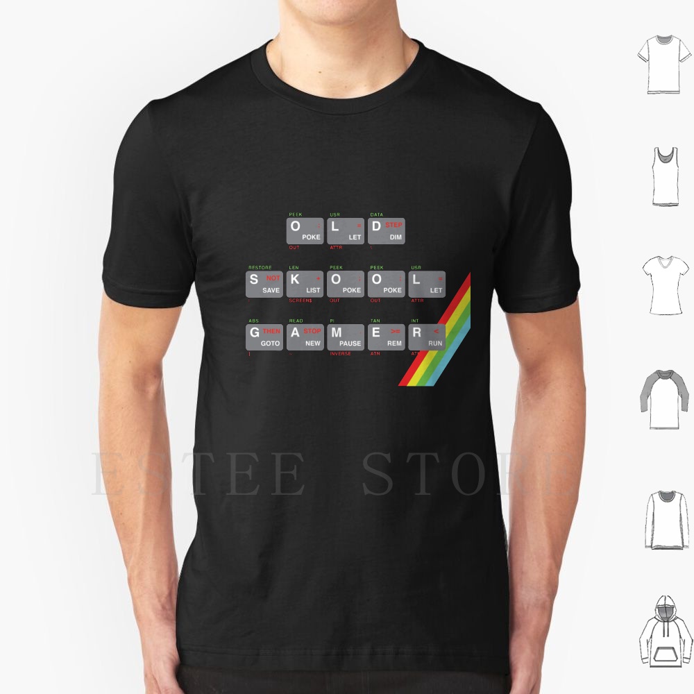 Retro Gaming Zx Spectrum - Old Skool Gamer T Shirt Cotton