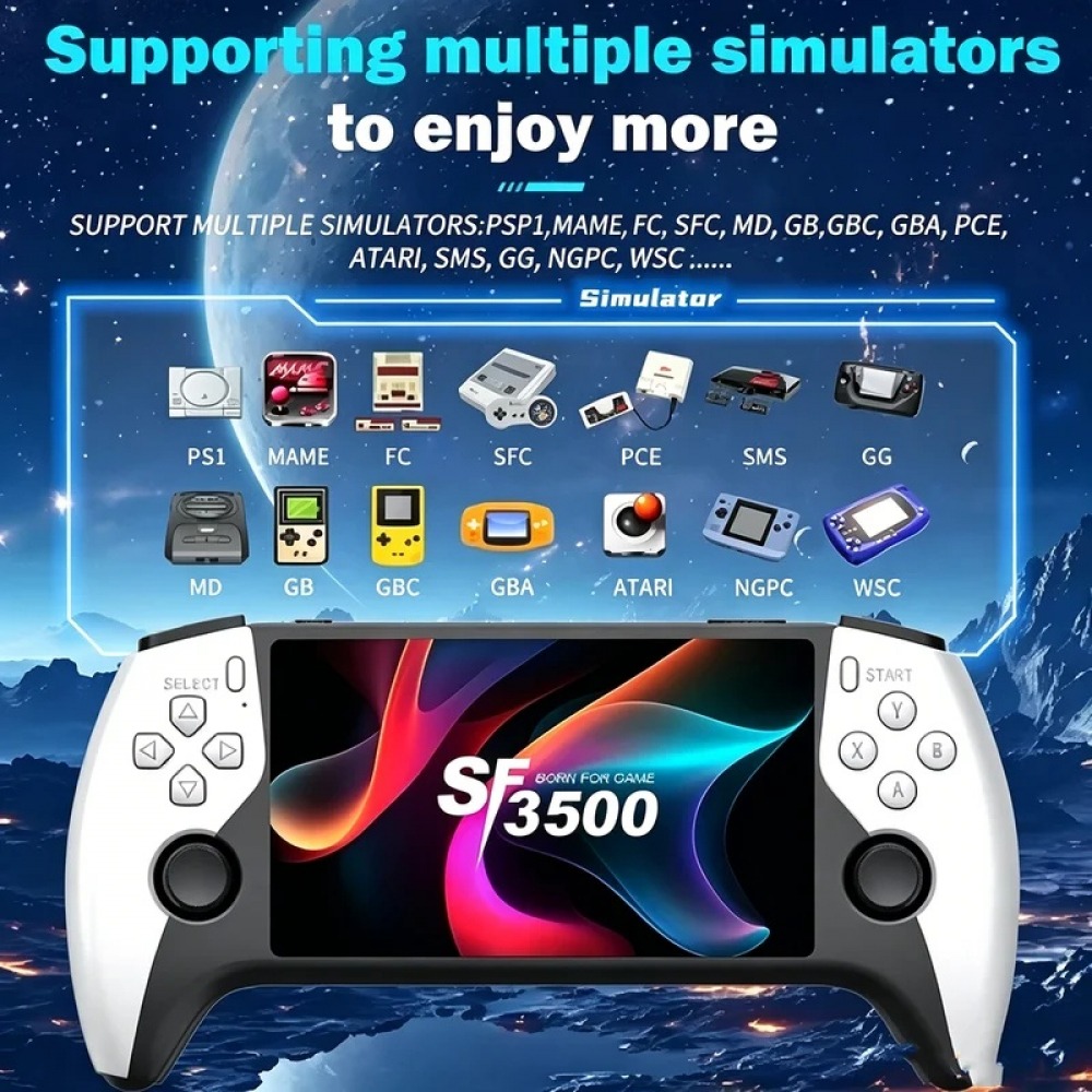 Retro Gaming Device Handheld - SF3500 5 inch Handheld Game Console