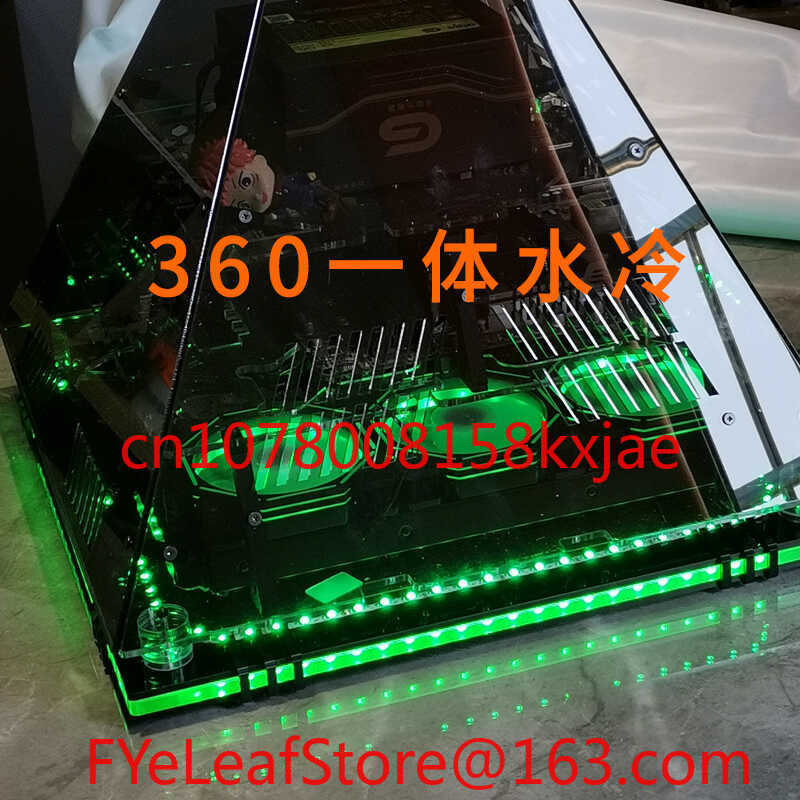 Black Crystal Pyramid Chassis  - đánh giá và giá Retro Gaming Pc Case