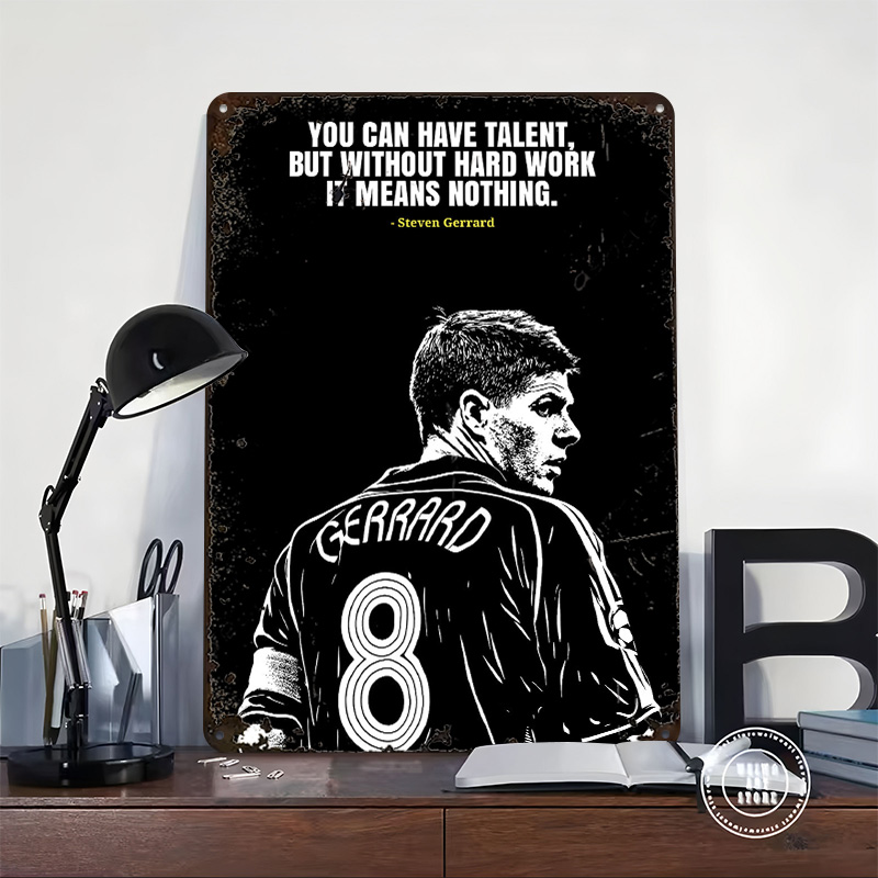Steven Gerrard Quote Metal Pos - đánh giá và giá Retro Gaming Desk