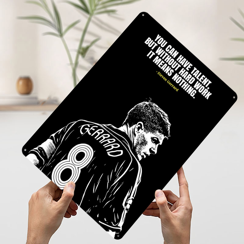 Steven Gerrard Quote Metal Pos - đánh giá và giá Retro Gaming Desk