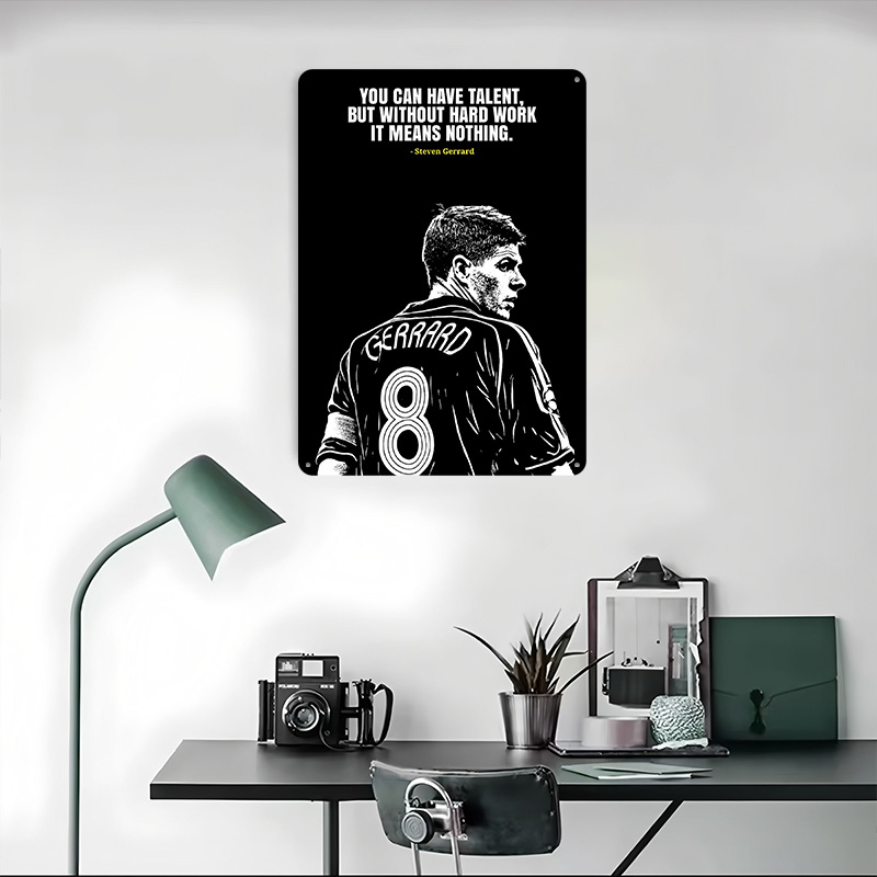 Steven Gerrard Quote Metal Pos - đánh giá và giá Retro Gaming Desk