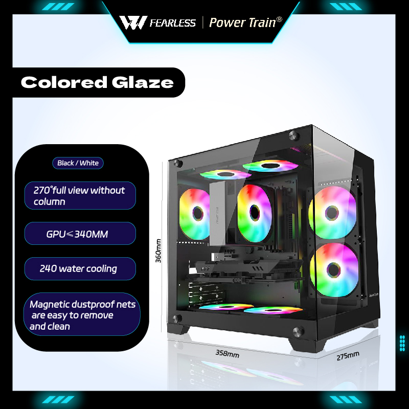 Power Train Coloured Glaze MAT - đánh giá và giá Retro Gaming Pc Case