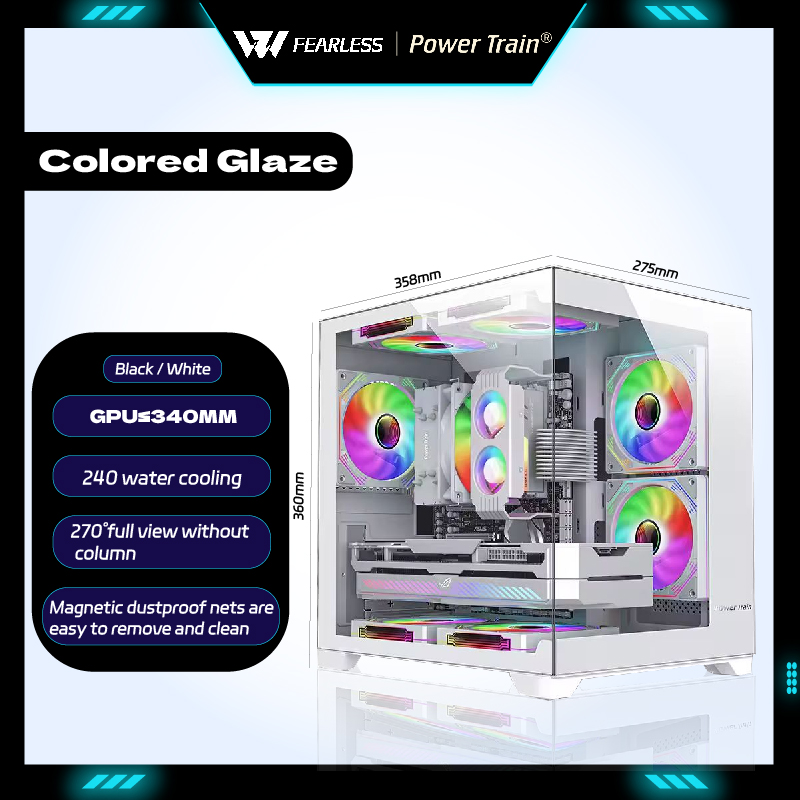 Power Train Coloured Glaze MAT - đánh giá và giá Retro Gaming Pc Case