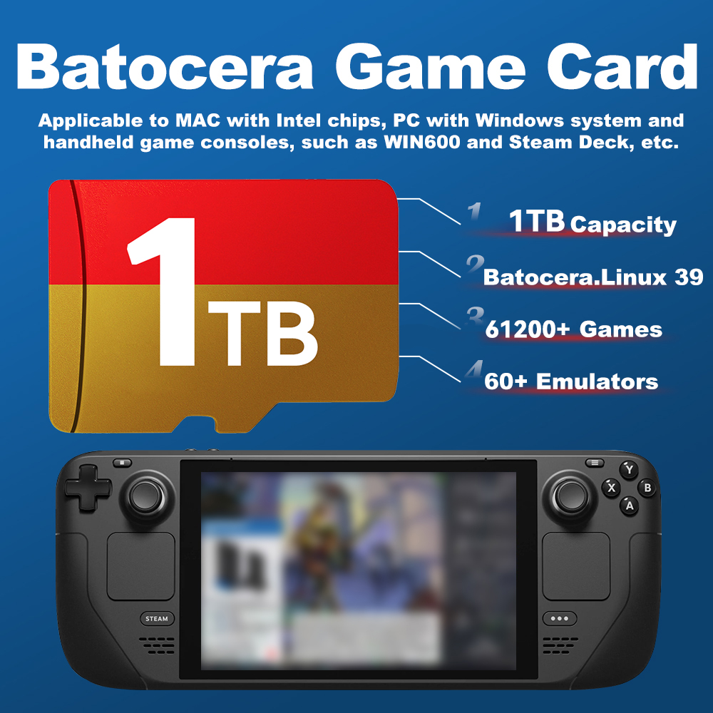 1TB Game TF Card for Steam Dec - đánh giá và giá Retro Gaming Batocera