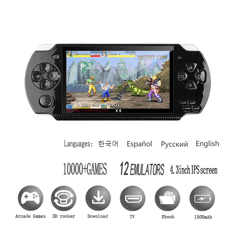 PSP 3000 X6 Consola 12 Types O - đánh giá và giá Retro Gaming X6