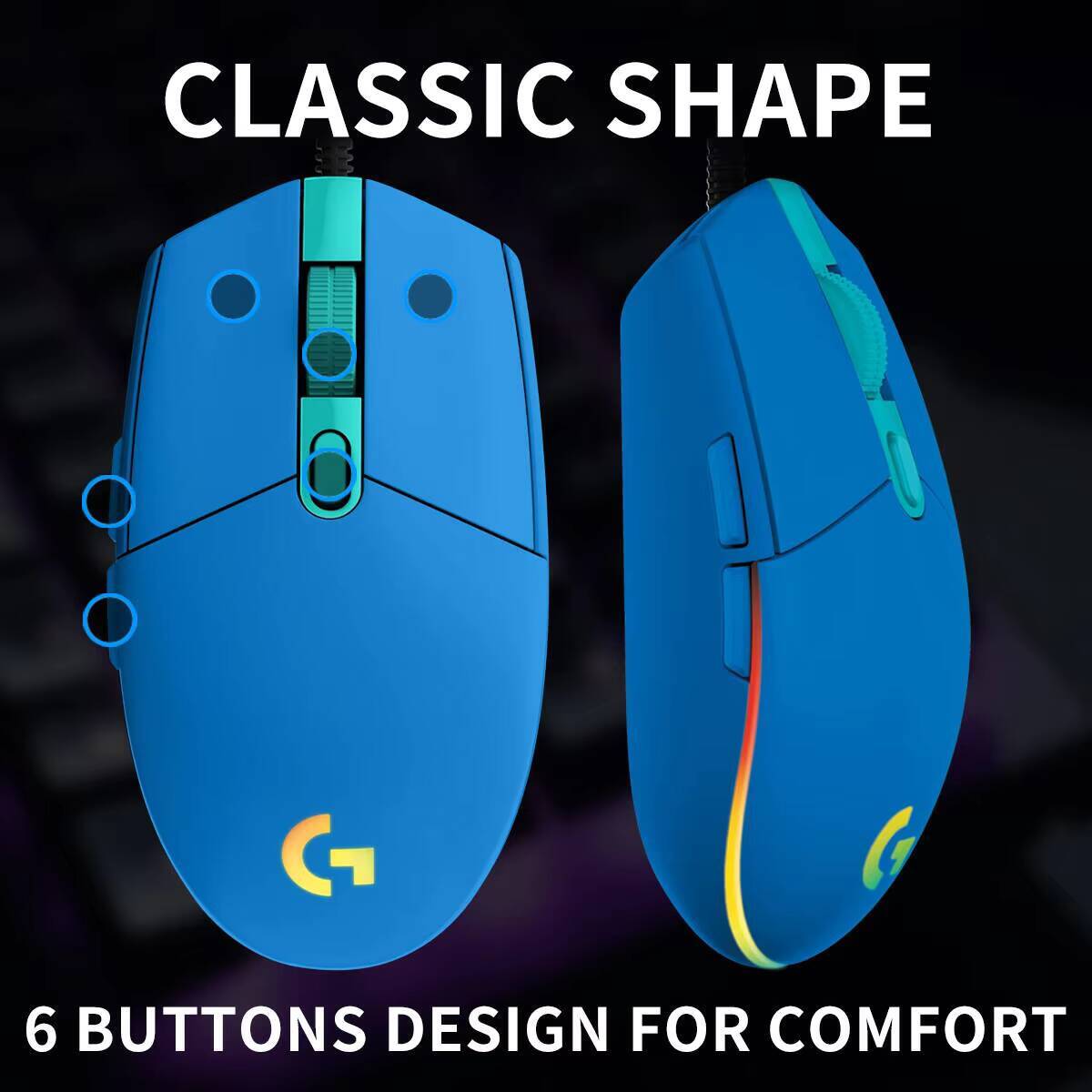 Logitech G203 Wired Mouse for  - đánh giá và giá Logitech Mouse G203